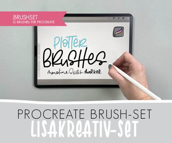 DXF/SVG-FILE - Procreate Brush-Set "Plotter Brush"
