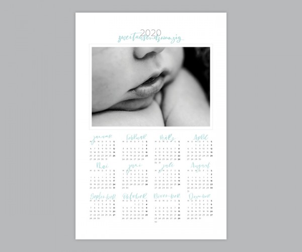 Kalender 2020 - 20x30cm - "ganzesJahr" - PSD-FILE